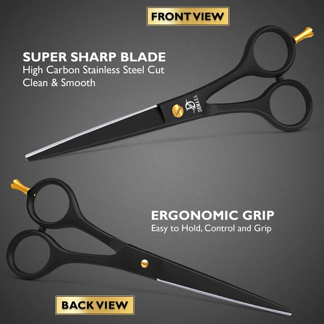 Alt view image 4 of 7 - Professional Hair Scissors 6.5 Inch - Premium High Carbon Stainless Steel Barber Salon Hair Shears for Haircut Scissors - Ergonomic Design Super-Sharp Hair cutting Shears Blades