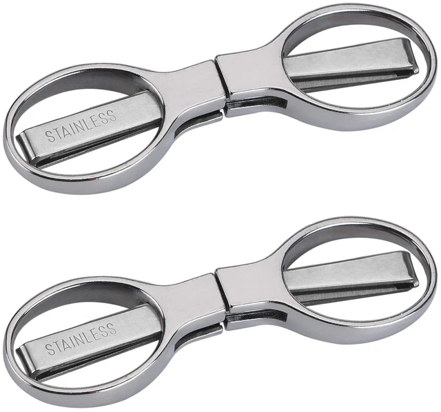 Main image of Folding Scissors,Portable Telescopic Cutter Pocket Badge Scissors | 2 Pcs Mini Safe Silver Foldable Scissors for Household, Office, Handcrafts, Sewing, Nurse Use, Travel and Fishing