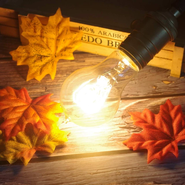 Alt view image 4 of 7 - 6-Pack Edison Light Bulb 60 Watt Dimmable A19 Vintage Warm Bulb Antique Vintage Old Fashioned E26 Incandescent Light Bulbs, Amber 2200K Warm White, 110V 230LM Edison Bulbs for Bedroom&Cafe