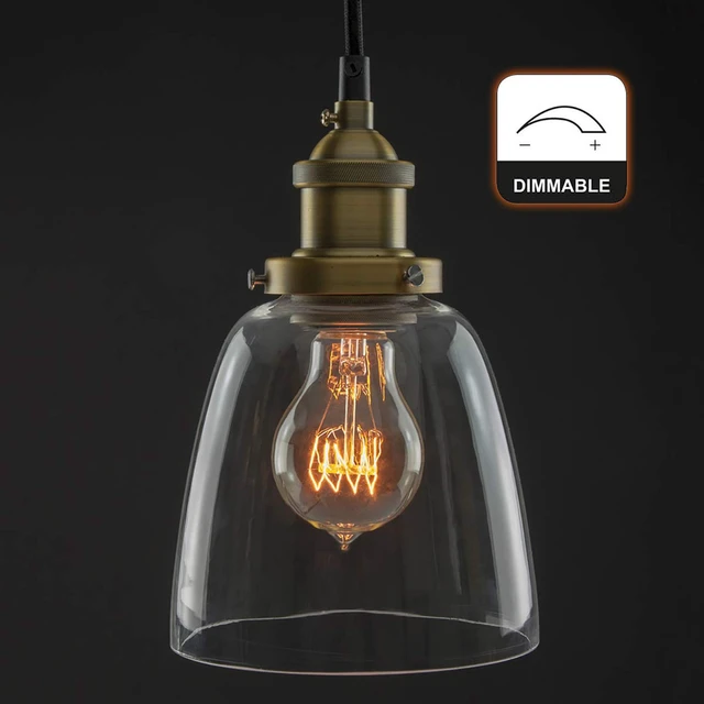 Alt view image 5 of 7 - 6-Pack Edison Light Bulb 60 Watt Dimmable A19 Vintage Warm Bulb Antique Vintage Old Fashioned E26 Incandescent Light Bulbs, Amber 2200K Warm White, 110V 230LM Edison Bulbs for Bedroom&Cafe