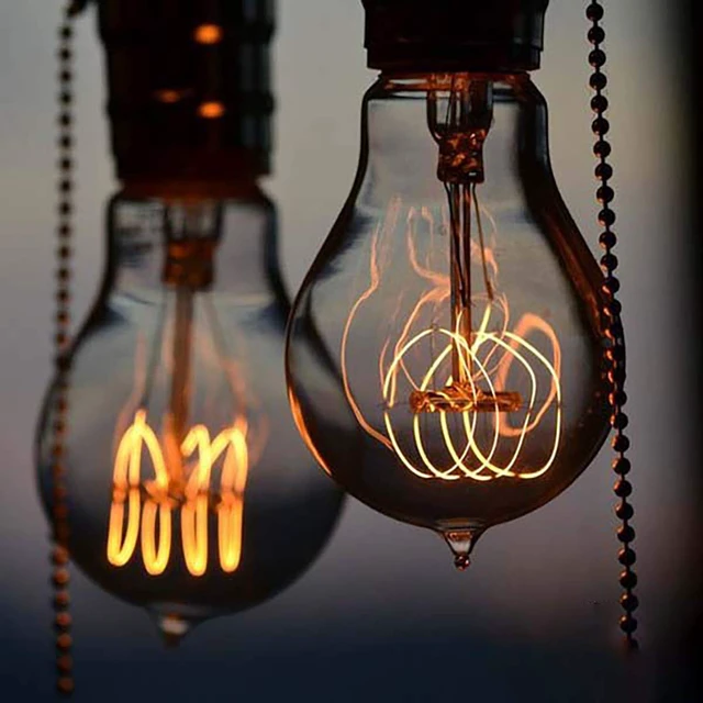 Alt view image 6 of 7 - 6-Pack Edison Light Bulb 60 Watt Dimmable A19 Vintage Warm Bulb Antique Vintage Old Fashioned E26 Incandescent Light Bulbs, Amber 2200K Warm White, 110V 230LM Edison Bulbs for Bedroom&Cafe