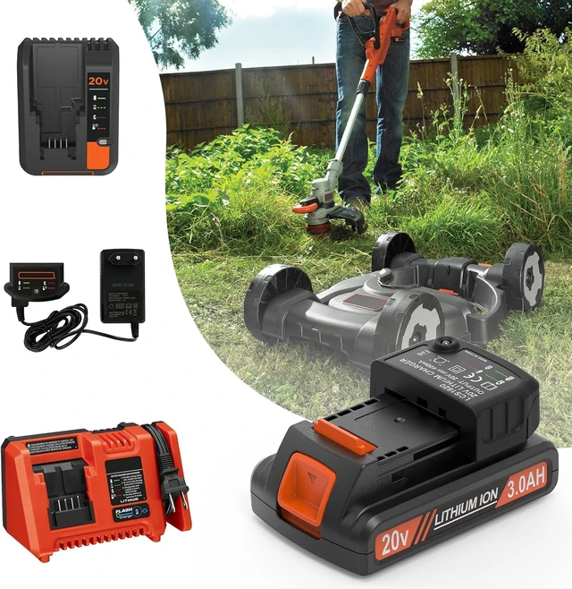 Alt view image 4 of 7 - 2 Packs Extended Capacity 3.0Ah 20v Battery Replacement for Black and Decker 20 Volt Max Lithium Battery LBXR20, Compatible with Black and Decker 20v Cordless Power Tools and Charger