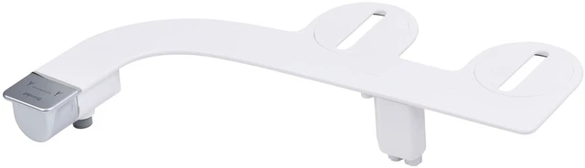 Main image of Bidet Attachment for Toilet SS-250 SimpleSpa Fresh Water Spray with Adjustable Water Pressure Side Arm Control, Slim Bidet Sprayer, Silver Knob (Dual Nozzle)