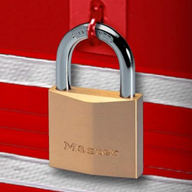 Alt view image 6 of 7 - 140TRI Solid Brass Padlock with Key, 3 Pack