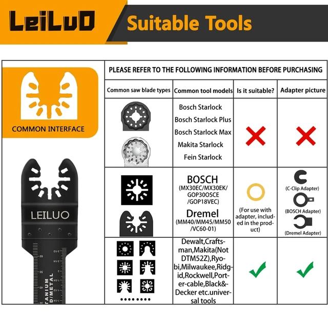 Alt view image 2 of 7 - 50Pcs Arc Edge Oscillating Tool Blades, Multitool Saw Blade Set Bag Arc Edge & Titanium Extra Long, Wood Metal Nails Cutting, Multi Tool Accessories, Fits DeWalt, Makita, Milwaukee & More