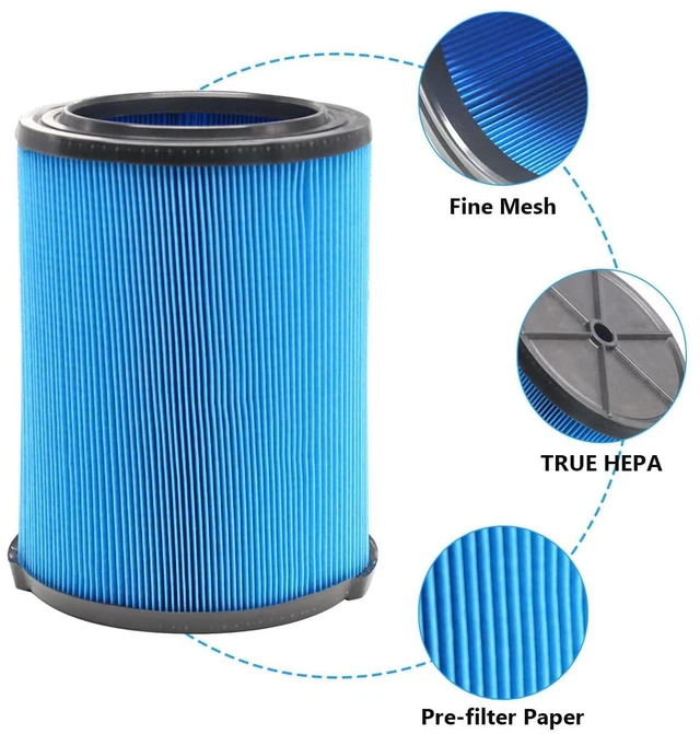 Alt view image 6 of 7 - VF5000 Replacement Filter Fits for Ridgid Shop Vac 6-20 Gallon Vacs 3 Layer Vacuum Filter for Ridgid Shop Vac Wet Dry Vacuums, Fits for Husky 6-9 Gallon & Craftsman Vacs with Foam Sleeves