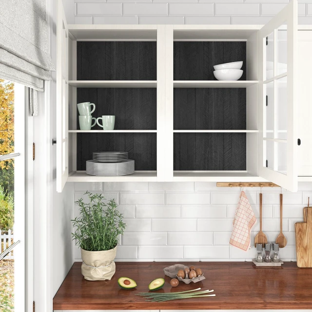 Alt view image 4 of 7 - Wood Peel and Stick Countertops Waterproof Wood Contact Paper for Cabinets 394"x12" Self Adhesive Countertop Vinyl Wrap Removable Wooden Grain Wallpaper for Kitchen Tables Drawers Walls
