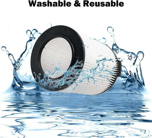 Alt view image 7 of 7 - VF4000 Replacement Filters for Ridgid Shop Vac 72947 Wet/Dry Vacs 2-Pack VF4000 Standard Filter for Ridgid 5-20 Gallon Vacuum, for Husky 6-9 Gallon Vacs with 4-Pack Foam Sleeves