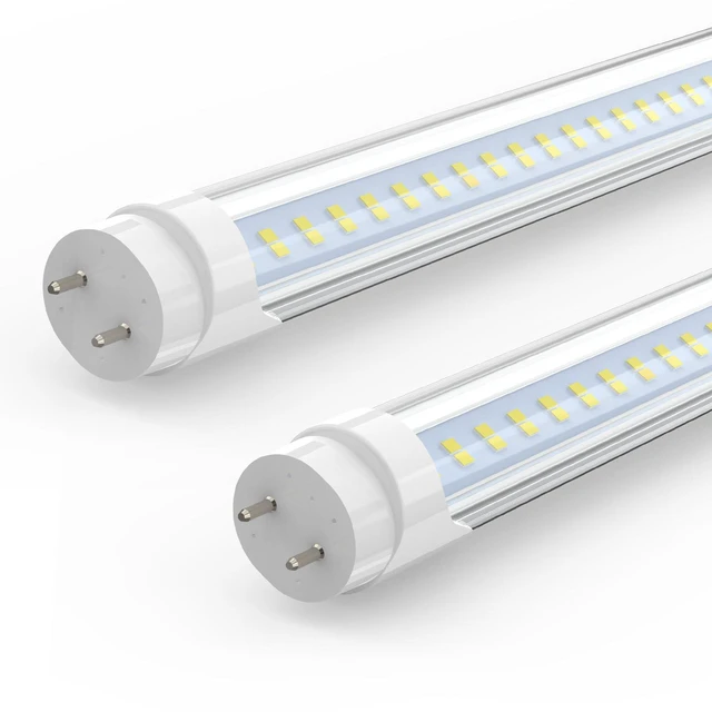 Main image of 4FT LED T8 Type A+B Tube Lights, 28W(80W Equivalent), 4060LM, 6500K Single or Double End Powered, Plug and Play or Ballast Bypass, 4 Foot T10 T12 Fluorescent Bulbs Replacement, Clear(2-Pack)