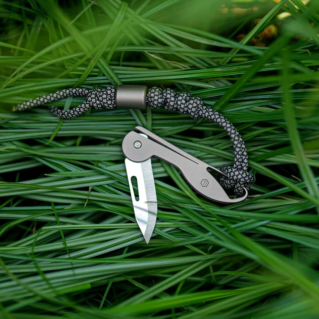 Alt view image 5 of 7 - KK05M Titanium Mini Pocket Knife, 1.73-Inch Blade, Gray Lightweight EDC gear for everyday carry, camping, hiking, fishing and other outdoor activities