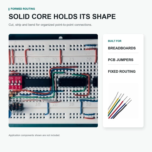 Alt view image 4 of 7 - 24 AWG Solid Core Wire Kit, Tinned Copper, 6 Colors, 30 ft Each