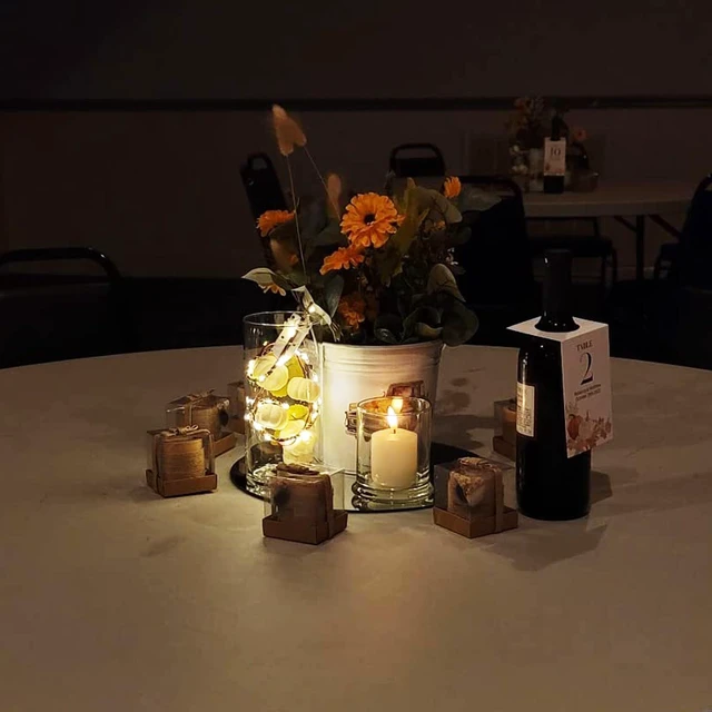 Alt view image 3 of 7 - Wax Votive Flameless Candles Battery Operated with Timer White Battery Include, Pillar LED Fake candles,Realistic 3D Flame, Christmas Wedding Party Holiday Home Decor, 2 x 3.2 In, 6 Pack