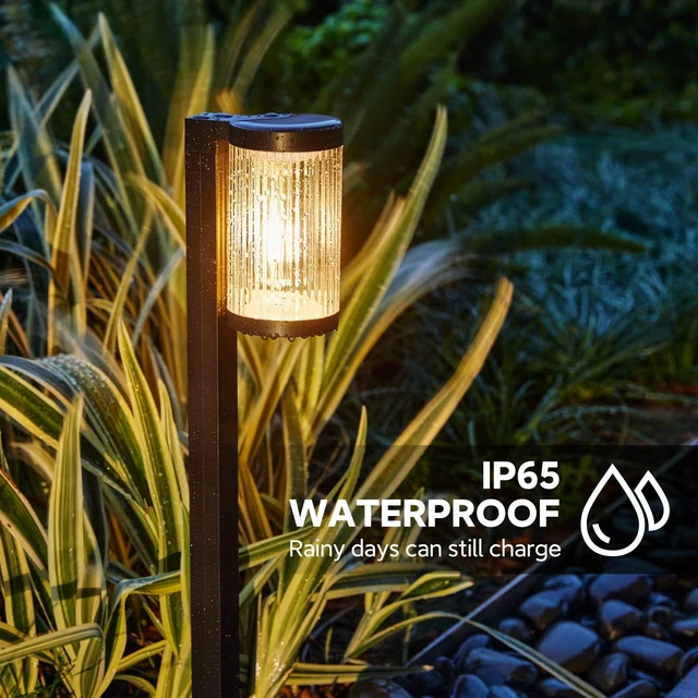 Alt view image 2 of 7 - Solar Pathway Lights Outdoor, 6 Pack Upgraded Outdoor Solar Lights for Outside Super Bright Up to 15Hrs, IP65 Waterproof Solar Garden Lights for Yard Path Sidewalk Driveway Walkway Decor