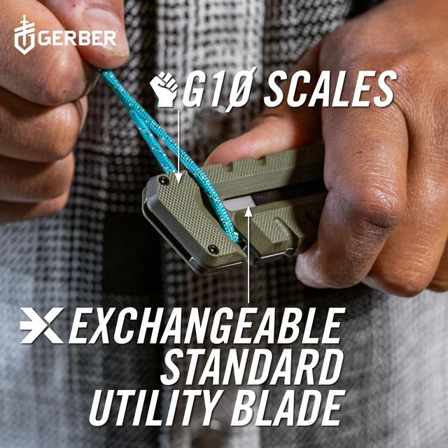 Alt view image 5 of 7 - Prybrid EDC Pocket Knife Multitool 8-in-1 Box Cutter, Green G10 Retractable box cutter blade, pry bar, G10 handle, pocket clip, everyday carry, compact multitool, durable EDC knife