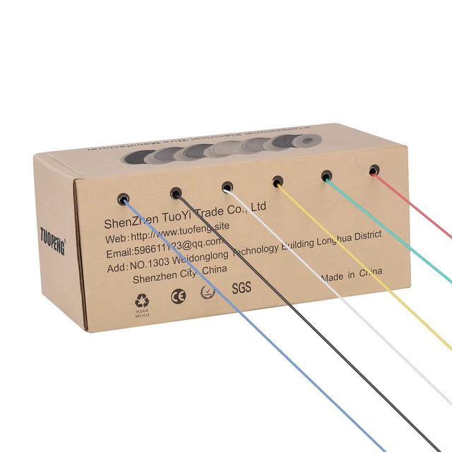 Alt view image 6 of 7 - 28awg Flexible Silicone Wire, 43 ft Each Tinned Copper Wires, Silicone Rubber Insulated, 6 Different Colored 43ft Each, OD: 1.2 mm, Stranded Wire Hook up Wires