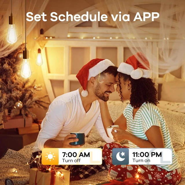 Alt view image 5 of 7 - Smart Edison Light Bulb, ST19 (58) Vintage Bulb, 2 Pack with Remote Works with Alexa/Google Home, 2700K-6500K Warm White to Daylight LED Filament Bulb, Smart Dimming, WiFi E26 Bulb 8W 60W 800LM