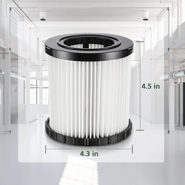 Alt view image 7 of 7 - DCV581H DCV580H Vacuum Filter for DEWALT 20V Cordless Shop Vac Cleaner DCV581 DCV580 Filter for DEWALT Battery 2 Gallon Cordless and Corded Portable Wet Dry Vacuum Cleaner, Washable, 4 Pack