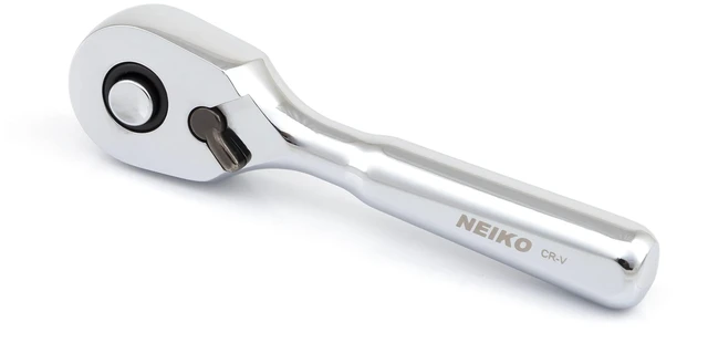 Main image of 03001A Stubby Ratchet, 1/4 Inch Ratchet Wrench, 108-Tooth Reversible Ratchet, 3.3 Degree, Quick Release Mini 1/4 Ratchet Drive, Oval Head Wrench, CR-V Steel Quarter Inch Small Ratchet Wrench