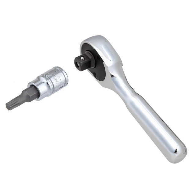 Alt view image 4 of 6 - 03001A Stubby Ratchet, 1/4 Inch Ratchet Wrench, 108-Tooth Reversible Ratchet, 3.3 Degree, Quick Release Mini 1/4 Ratchet Drive, Oval Head Wrench, CR-V Steel Quarter Inch Small Ratchet Wrench