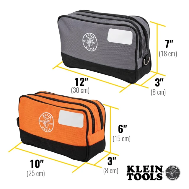 Alt view image 3 of 7 - Tool Pouch, Dual Compartments, Heavy-Duty Tool Bag Organizer, Multipurpose Bag