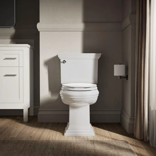 Alt view image 6 of 7 - 4647-0 Stonewood Elongated Toilet Seat, Elongated Wood Seat for Standard Toilets, Comes with Color-Matched Plastic Hinges, Home Essentials, White (Pack of 2)