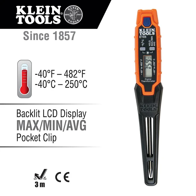 Alt view image 4 of 7 - 80049 HVAC Tool Kit with 3-in-1 Pocket Screwdriver, 8-in-1 Screwdriver / Nut Driver, and Digital Pocket Thermometer, 3 Piece