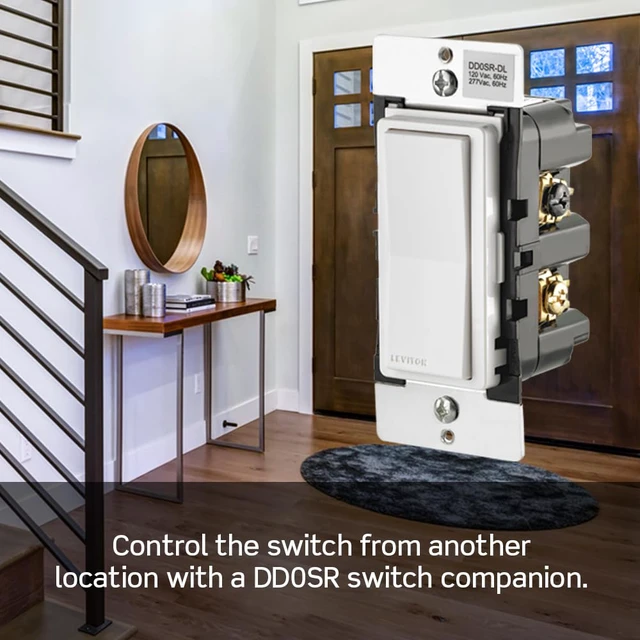 Alt view image 6 of 7 - Decora Smart Switch Z-Wave 800 Series, ZW15S-1RW, White
