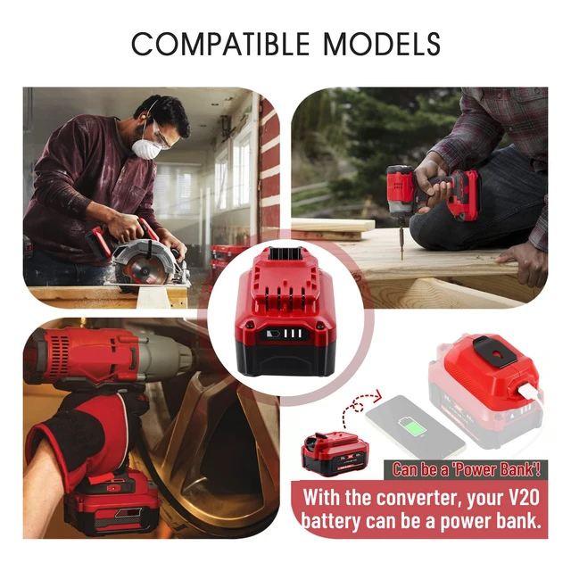 Alt view image 7 of 7 - Upgrade 2Pack 6.0Ah 20V Replacement Battery for V20 Craftsman 20V Battery MAX CMCB204 CMCB202 CMCB201 CMCD700C1 CMCS500B (All of V20 Cordless Tool Series) High Capacity
