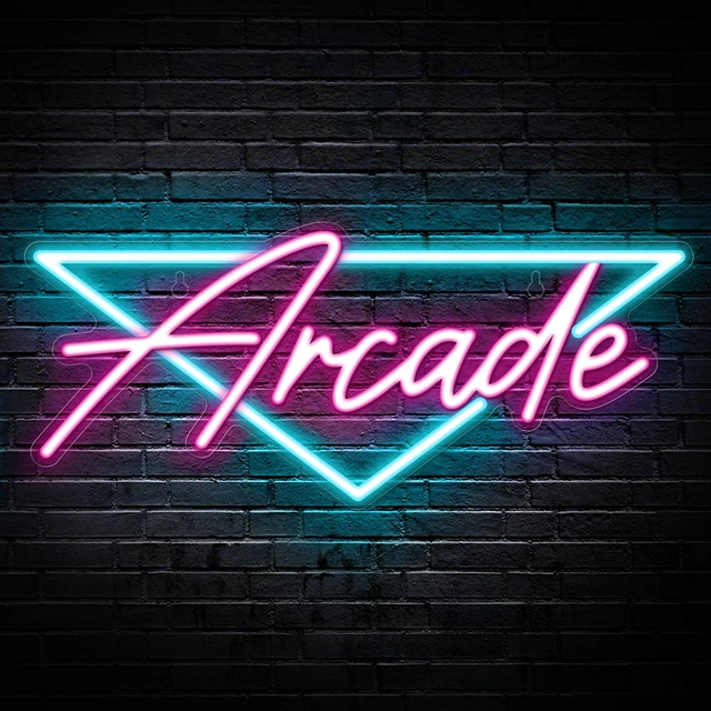 Main image of Arcade Neon Sign, LED Arcade Signs for Arcade Room Decor | Retro Neon Sign for Boys Bedroom, Gaming Wall decor - Best Arcade Gifts for Teenage Boys, Christmas