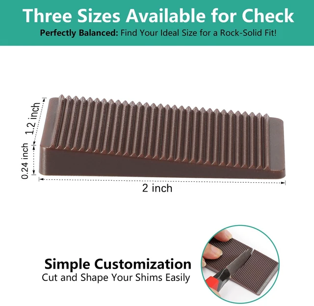 Alt view image 5 of 7 - Furniture Leveler 24pcs Kit Size Variety | Multi-Purpose Rubber Shim for Leveling Feet Stable | Anti-Wobble Pad for Uneven Table, Dresser Leg, Toliet and More Furniture | Prevent from Wobbling