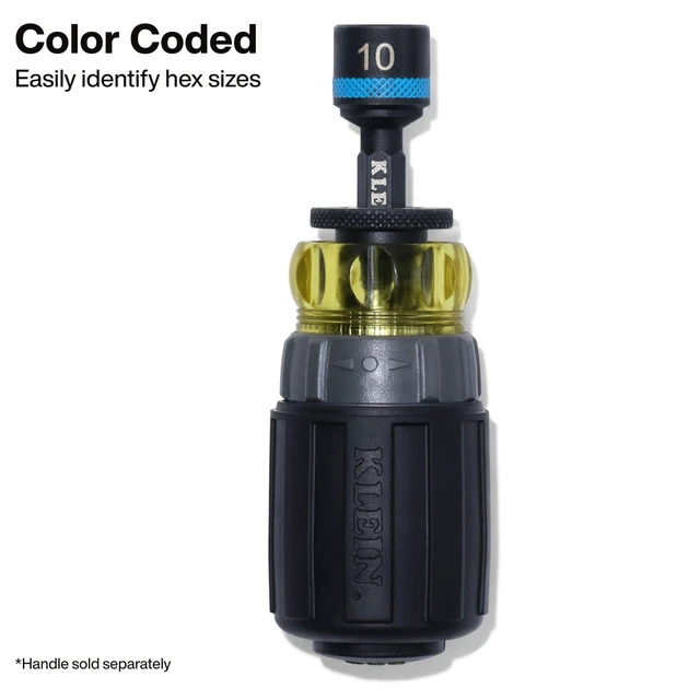 Alt view image 4 of 5 - 32926SM 2-Inch Magnetic Power Nut Setters, Compact Impact Driver Set, Color-Coded, Metric, Impact-Rated, 6-Piece