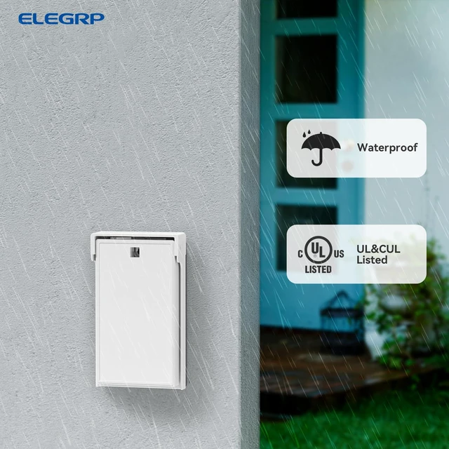 Alt view image 3 of 7 - Vertical Outdoor Cover for Decotative Receptacles, Weatherproof Wall Plate, Outdoor Electrical Outlet Cover, Standard Size 1-Gang 4.85 x 2.82, Thermoplastic, 6 Pack, White