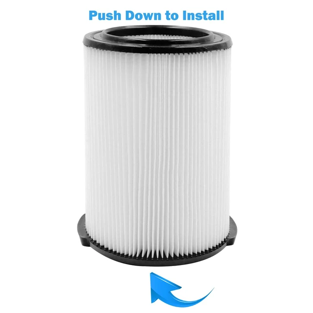 Alt view image 7 of 7 - VF4000 Replacement Filters for Ridgid Shop Vac 72947 Wet/Dry Vacs 2-Pack VF4000 Standard Filter for Ridgid 5-20 Gallon Vacuum, for Husky 6-9 Gallon Vacs with 2 Pack VF3502 Vacuum Bags