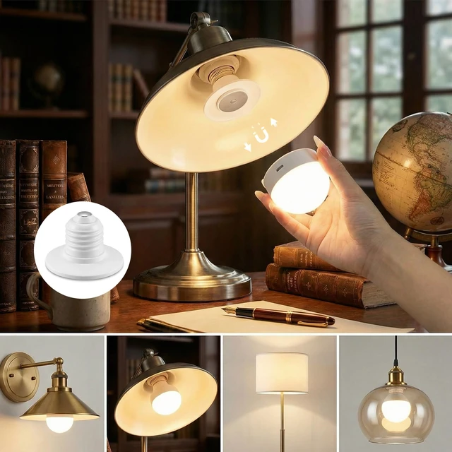 Alt view image 5 of 7 - Rechargeable Light Bulbs with Remote, E26 Light Bulb for Lamps, 2 Pack Battery Light Bulb with 3CCT&12RGB Colors, Dimmable, Timer, Wireless Magnetic Puck Light Bulb for Non-Hardwired Wall Sconces
