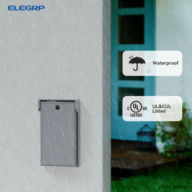 Alt view image 3 of 6 - Vertical Outdoor Cover for Decotative Receptacles, Weatherproof Wall Plate, Outdoor Electrical Outlet Cover, Standard Size 1-Gang 4.85 x 2.82, Thermoplastic, 6 Pack, Grey