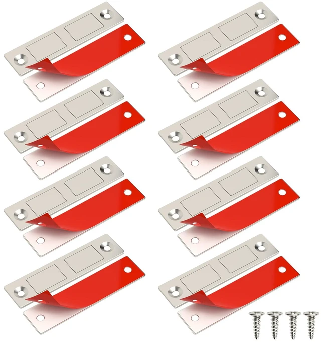 Main image of Cabinet Magnet Door Catch, 8 Pack Ultra Thin Cabinet Door Magnetic 30 LB Kitchen Drawer Magnets Closures, Door Magnetic Catch Cupboard Double Magnets Latch for Wardrobe Closet Door Closing