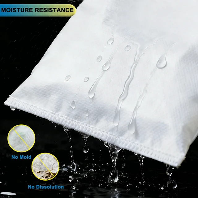 Alt view image 3 of 5 - 10 Pack VF3502 High Performance Dust Filter Bags made of NEW PET Material Fit RIDGID 12-16 Gallon Wet/Dry Vacuums Models# WD14500 HD12000 HD14000 HD16400 HD18000 WD12701, Tear Resistant