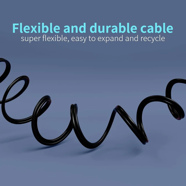 Alt view image 4 of 7 - 300FT 16 Gauge 16/2 Low Voltage Landscape Wire Black 16AWG 2 Conductors Outdoor Low-Voltage Cable Direct Burial Hookup LED Lighting Strips Flexible Cable Copper Clad Aluminum