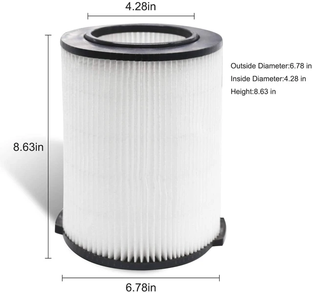 Alt view image 2 of 7 - VF4000 Replacement Filters for Ridgid Shop Vac 72947 Wet/Dry Vacs 2-Pack VF4000 Standard Filter for Ridgid 5-20 Gallon WD5500 WD0671 RV2400A RV2600B Vacuum, for Husky 6-9 Gallon Vacs
