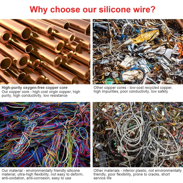 Alt view image 5 of 7 - 10 AWG Silicone Wire, 25 ft Red and 25 ft Black Flexible fine-strand tinned copper cable with heat-resistant silicone insulation for batteries, RC and electronics wiring