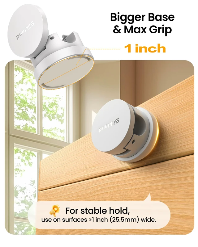 Alt view image 6 of 7 - 6 Pack Snap-Lock Cable Clips, 360° Rotatable Cord Holder for Desk Anti-Pull-Out Cord Organizer, Adhesive Phone Charger Holder Cable Management For Nightstand Wall Car, Home Office Accessories