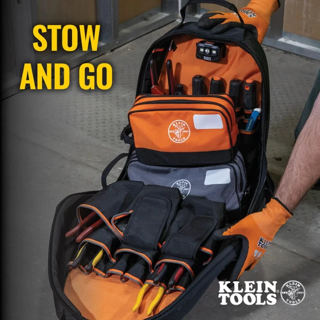 Alt view image 5 of 7 - Tool Pouch, Dual Compartments, Heavy-Duty Tool Bag Organizer, Multipurpose Bag