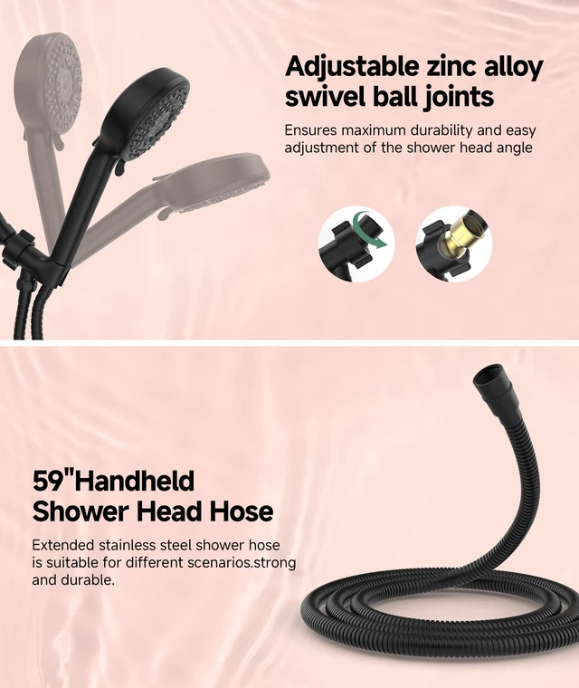 Alt view image 6 of 6 - Filtered Shower Head with Handheld,9-Spray Setting High Pressure Detachable Shower Head with 4 Filters for Hard Water - Filter Chlorine, Improve Skin and Hair Texture(4 Filters, Chrome)