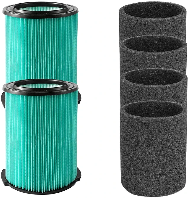 Main image of VF6000 5-Layer Replacement Filters for Ridgid Shop Vac Wet Dry Vacs 2 Pack VF6000 HEPA Filter for Ridgid Shop Vac 5-20 Gallon Vacs, for Husky 6-9 Gallon & for Craftsman Vacs with Foam Sleeves