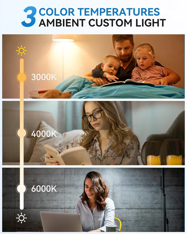 Alt view image 2 of 3 - WirelessGlow Rechargeable Light Bulbs with Remote, 3 Color Temperatures and Dimmable Battery Light Bulbs, Touch Control + USB Rechargeable Battery Operated Light Bulb, A19