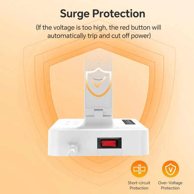 Alt view image 5 of 7 - Desk Lamp with USB Charging Port: Power Strip with Surge Protection - 1 Type-C, 1 USB-A Charging Port, 2 AC Power Outlets, Desk Lamps for Home Office College Dorm Room Essentials