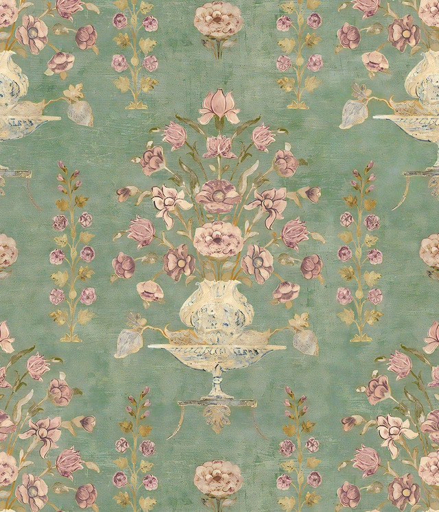 Main image of Floral Wallpaper Peel and Stick Wallpaper Modern Contact Paper 17.3nx393.7in Self Adhesive Wall Paper for Bedroom Bathroom Shelf Liner Decor Removable