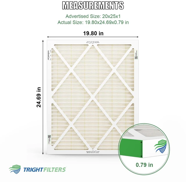 Alt view image 2 of 7 - 20x25x1 Air Filter 4 Pack, MERV 11 Dust & Pet Dander Defense Electrostatic Pleated HVAC AC Furnace Filters Replacement for Home (Actual Size 19.80x24.69x0.79 in)