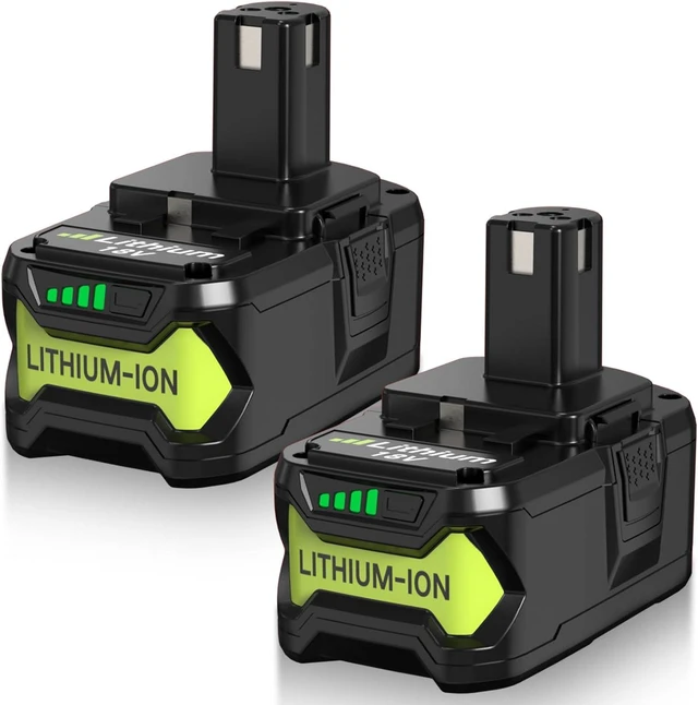 Main image of 2 Packs 8000mAh Replacement for Ryobi 18V Battery P108(Green) Compatible with Ryobi 18 Volt Batteries P189 P190 P109 P107 P105 P104 P103 P102 P122