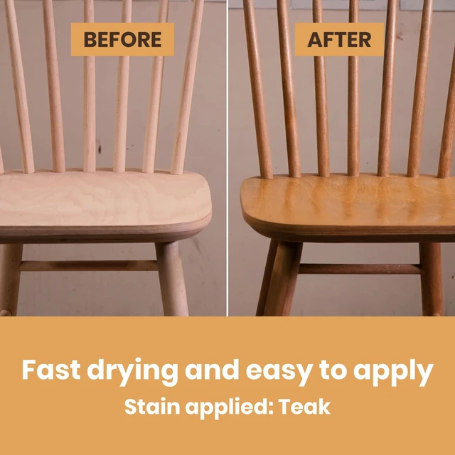 Alt view image 7 of 7 - Wood Stain | Natural Oak | Water Based | Fast Drying, Low Odor, & Non-Toxic | for Indoor & Outdoor and More | Multiple Finishes | (8.5oz / 250ml)